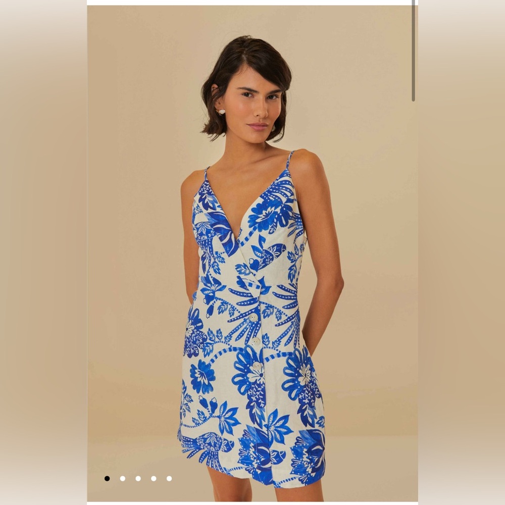 NWT Farm Rio Floral Birds Off White Mini Size XL